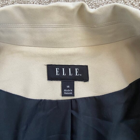 Elle Trench Coat Tan with Black Trim Size 14 - Picture 10 of 15